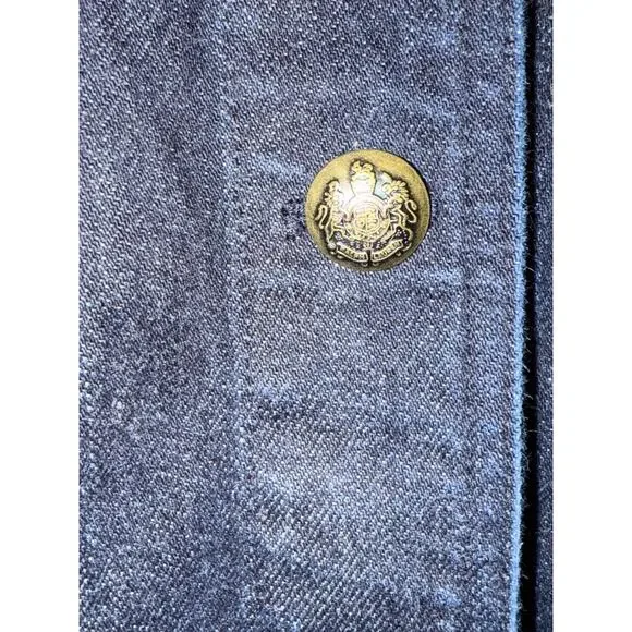 VTG Lauren Jeans by Ralph Lauren Jacket Dark Denim Button Down Classic Safari S - Picture 4 of 9